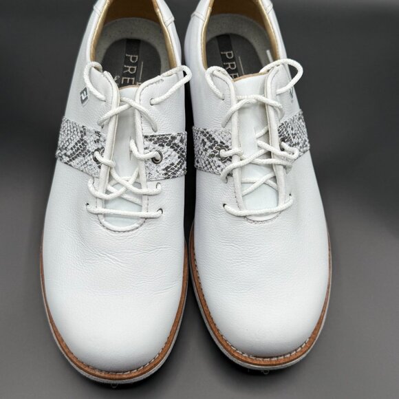 FJ FOOTJOY Golf Shoes Womens Sz 6.5 Dryjoys Premier Series White Leather 99021 - Picture 6 of 8